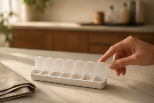 Pill organizer enhances health and literacy by promoting medication management and awareness