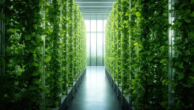 plant growth in a hydroponic setup