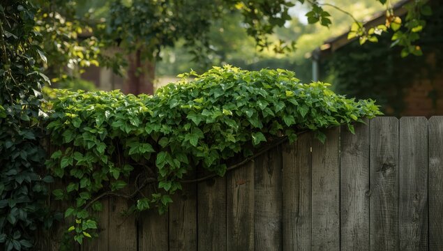 Ficus pumila, or creeping fig, is a quick-growing vine with tiny, vibrant green leaves, perfect for wall and fence coverage. It flourishes in both sun and shade.