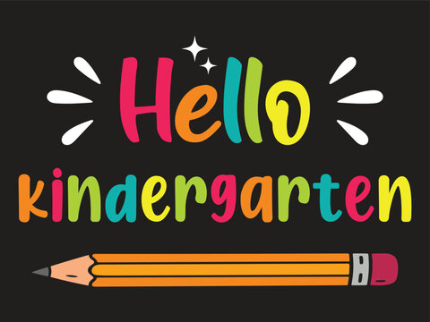 Hello Kindergarten School T-Shirt Design