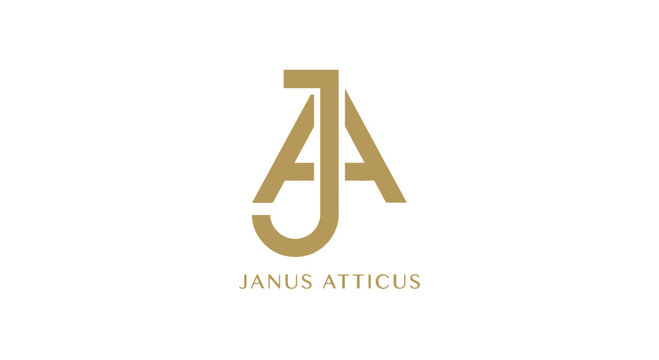 Elegant janus atticus monogram logo design