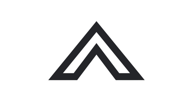 Black upward pointing arrow triangle icon