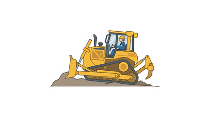 Bulldozer Construction Equipment Heavy Machinery. © Entri