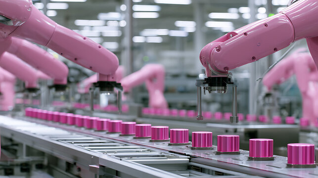 Collaborative robots assembling machinery parts with AI coordination (2)