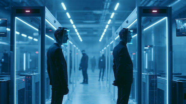 AI facial recognition system integrated into smart security checkpoints (2)