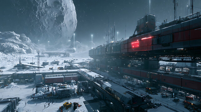 futuristic asteroid mining colony with sustainable energy and automated extraction (2)