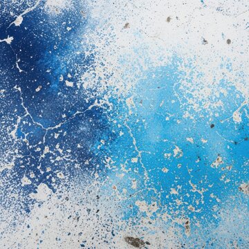 Abstract Blue Textured Paint Splatter Background.