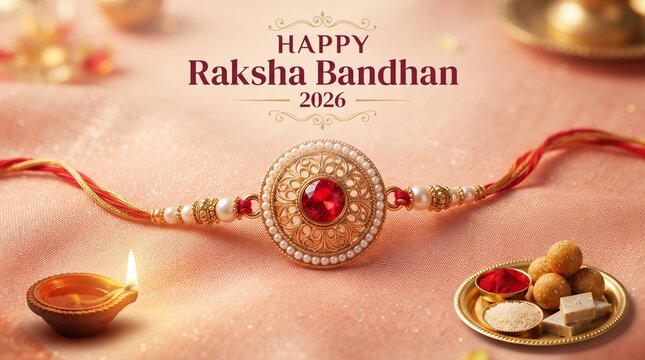 raksha bandhan 2026 poster with minimalistic elements