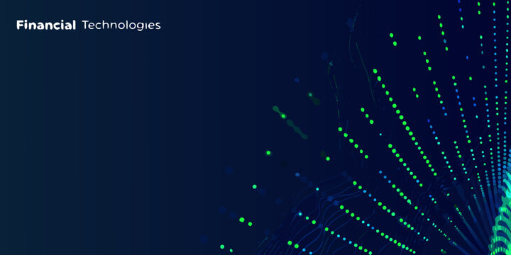 dynamic burst of glow on dark blue background dots lines abstract pattern technology finance network data connection dot matrix line