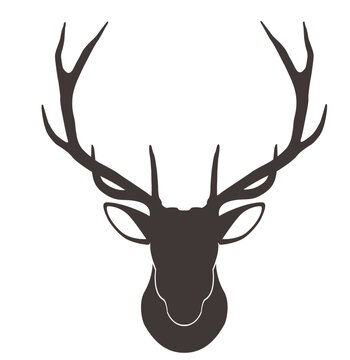 Deer Head Silhouette Logo Icon 208