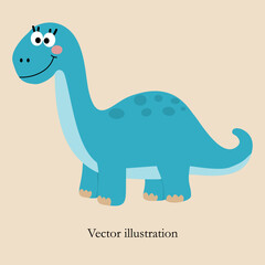 Cute Brontosaurus Cartoon Character Vector illustration  © Call me fah