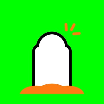 A Halloween Tombstone Lottie animation representing spooky cemeteries, haunted places, horror themes, and seasonal celebrations.