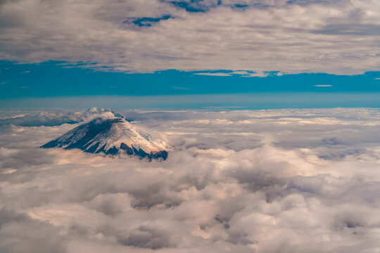 Cotopaxi Volcano Rising Above a Sea of Clouds Near Quito Ecuador