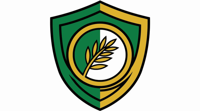 Isolated Shariah Compliant Financial Certification Seal Badge Vector Logo, "Created with AI assistance and manually refined."