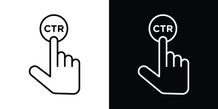 CTR icon editable illustration collection
