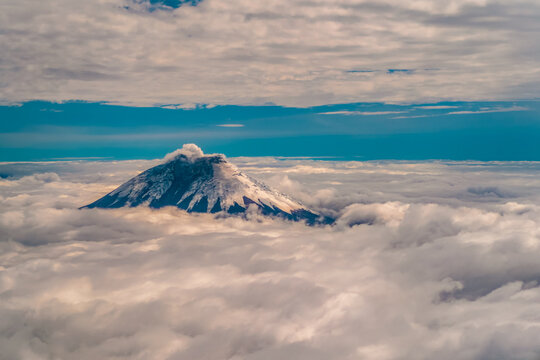 Cotopaxi Volcano Rising Above the Clouds Near Quito, Ecuador