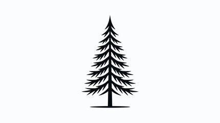 Fototapeta premium Stylized evergreen tree silhouette