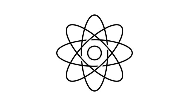 Abstract atomic structure icon
