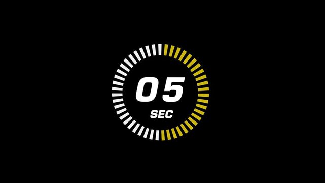 10 second countdown Transparent Background