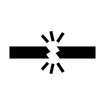 broken wire glyph icon