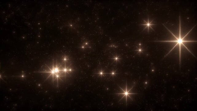 cosmic starfield timelapse with twinkling celestial objects
