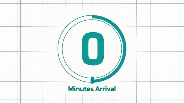 countdown timer animation with circular clock face
