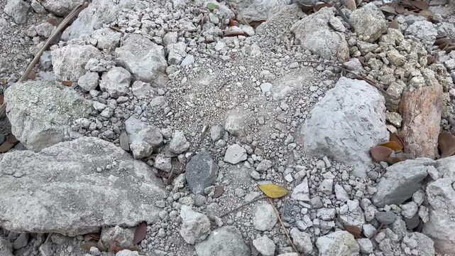Dry Rocky Soil Texture Background with Limestone Gravel