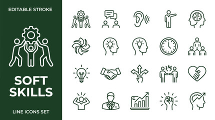 Fototapeta premium set of vector icons of vegetables