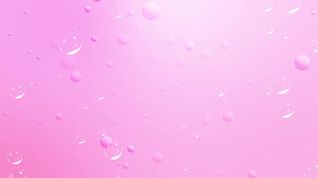 Soft pink bubble background floating glossy circles, pastel glow, and clean copy space. beauty videos, spa promos, cosmetic intros, kids content, romantic slides, gentle loops, pastel overlays.
