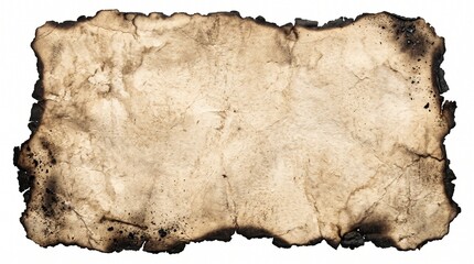 Fototapeta premium Whispers of Forgotten Time: An Ancient Burnt Parchment Holding Secrets Lost Beneath the Ashes of History Forever 