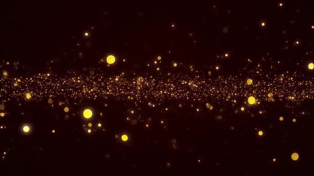 Cosmic dust particles floating in dark space animation
