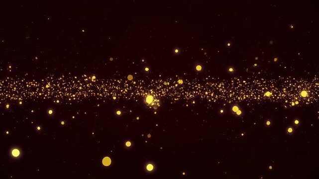 Cosmic dust particles floating in dark space animation
