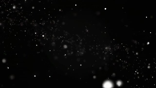 Cosmic dust particles floating in dark space