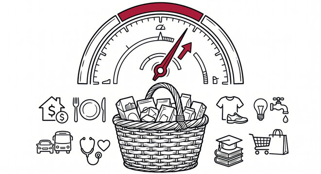 CPI speedometer: headline CPI spikes; energy and food surge; transportation and shelter add pressure.