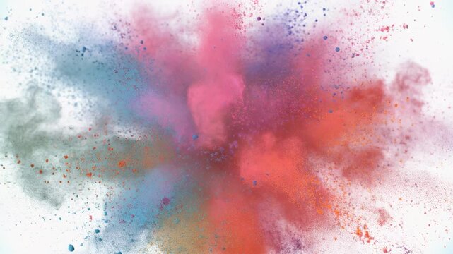 Colorful ink explosion in water art animation