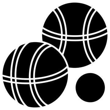 Boules or petanque game metal balls icon with petanque recreation competition activity equipment tournament exercise physical precision accuracy lifestyle illustration cochonnet throwing