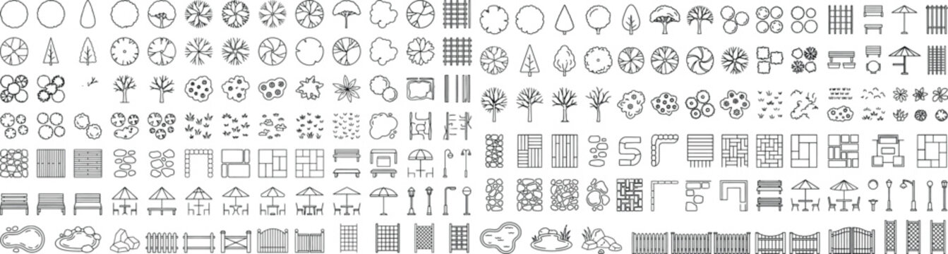 Architectural CAD symbol vector library. Blueprint drafting icons, plan markers, annotation elements, MEP symbols, and technical blocks for floor plans, construction drawings, and engineering