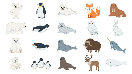 Obraz premium Collection of various animals including birds mammals marine creatures and insects