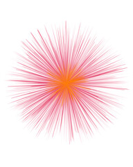 Obraz premium Sunburst graphic features vibrant pink and orange radial lines radiating from a central point.