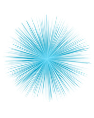 Fototapeta premium Starburst emits cool blue rays in a symmetrical pattern.