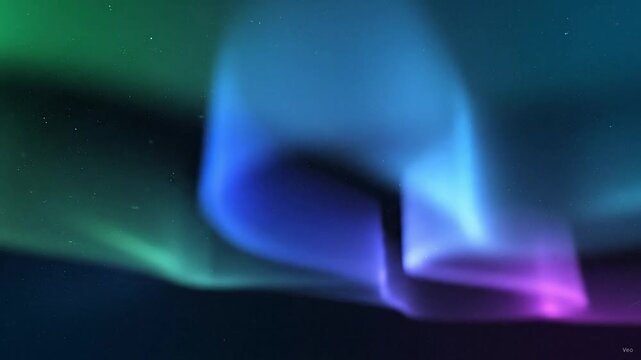 Abstract Aurora Borealis Northern Lights 4K Video Loop Background for Cinematic Night Sky Visuals