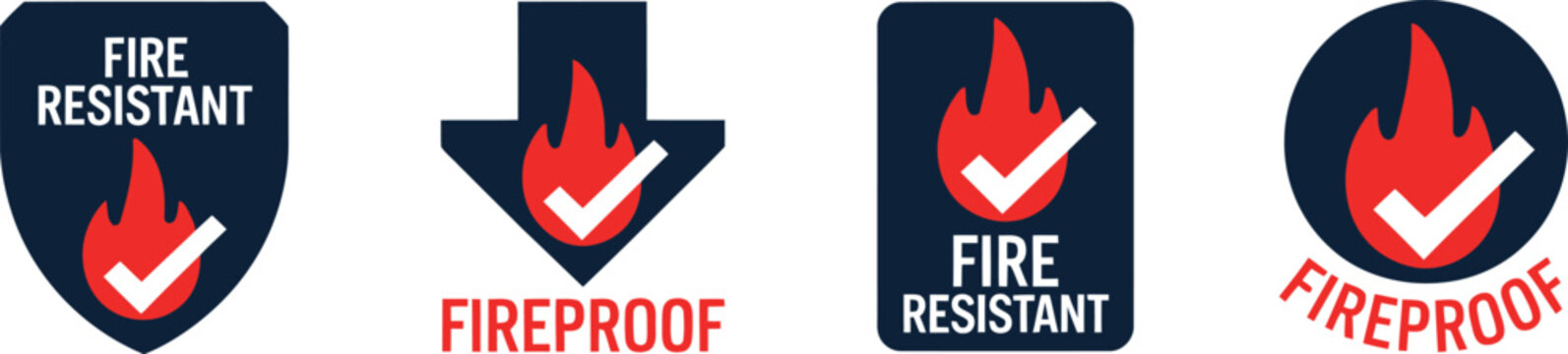 Fire-resistant markings verify that materials comply with safety standards for heat protection.