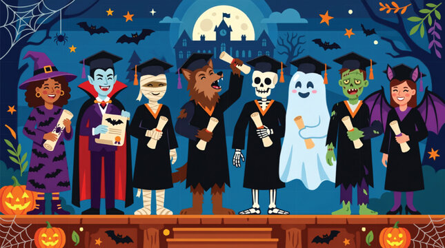Halloween emoji icons set featuring pumpkins ghosts witches vampires zombies and monsters with different facial expressions vector illustration