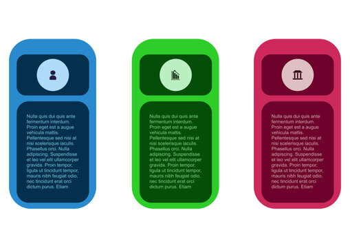 3 Step column business process Infographic