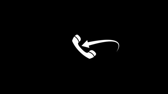 Outgoing call phone icon animation