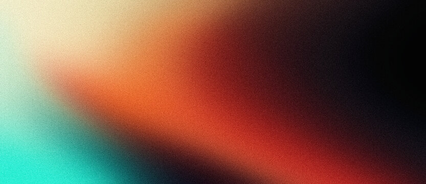 Vibrant grainy gradient background orange teal green dark grunge noise texture header poster banner design