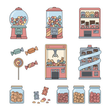 Arcade Candy Shop Asset Pack with Vending Machines and Sweets