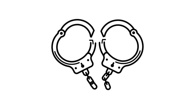Broken handcuffs symbolizing freedom