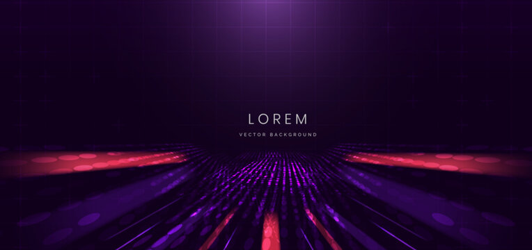 Abstract futuristic technology background featuring glowing neon particles.
