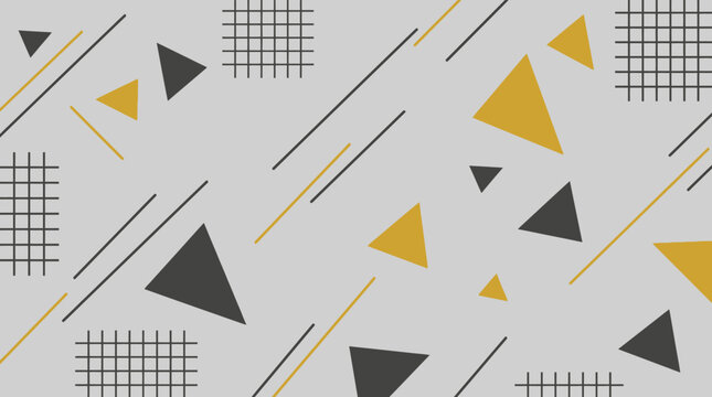 Abstract geometric background with triangles and grids in flat style simple minimalist art.